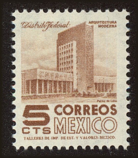 Front view of Mexico 875 collectors stamp