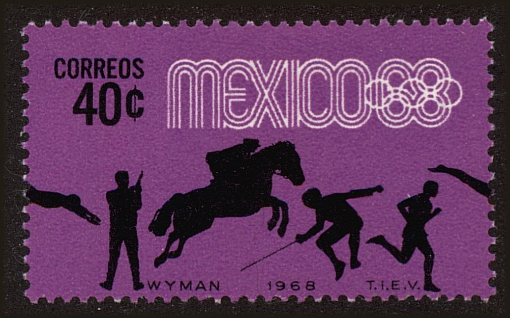 Front view of Mexico 991 collectors stamp