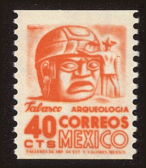 Front view of Mexico 1004 collectors stamp