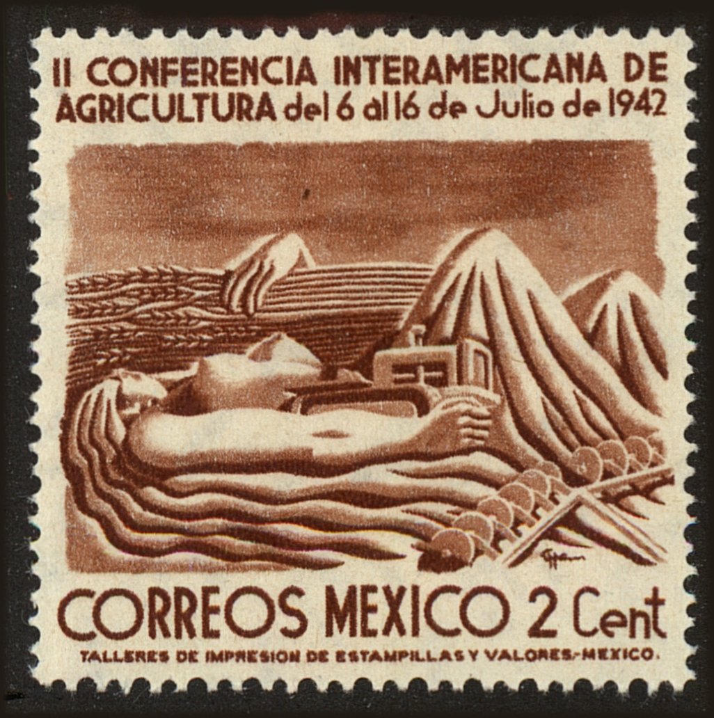 Front view of Mexico 777 collectors stamp