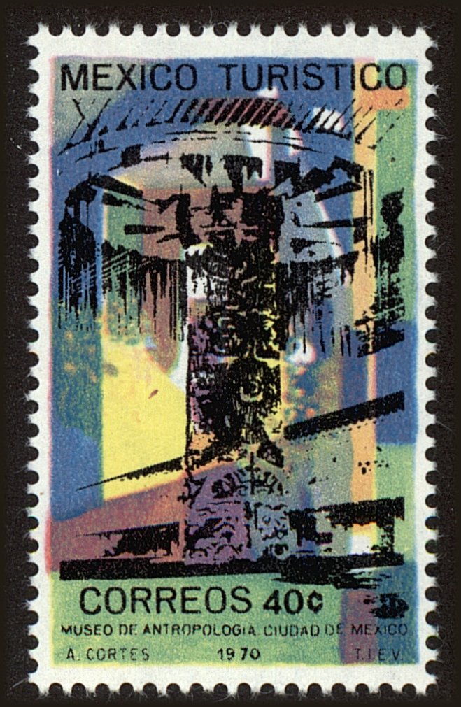 Front view of Mexico 1009 collectors stamp