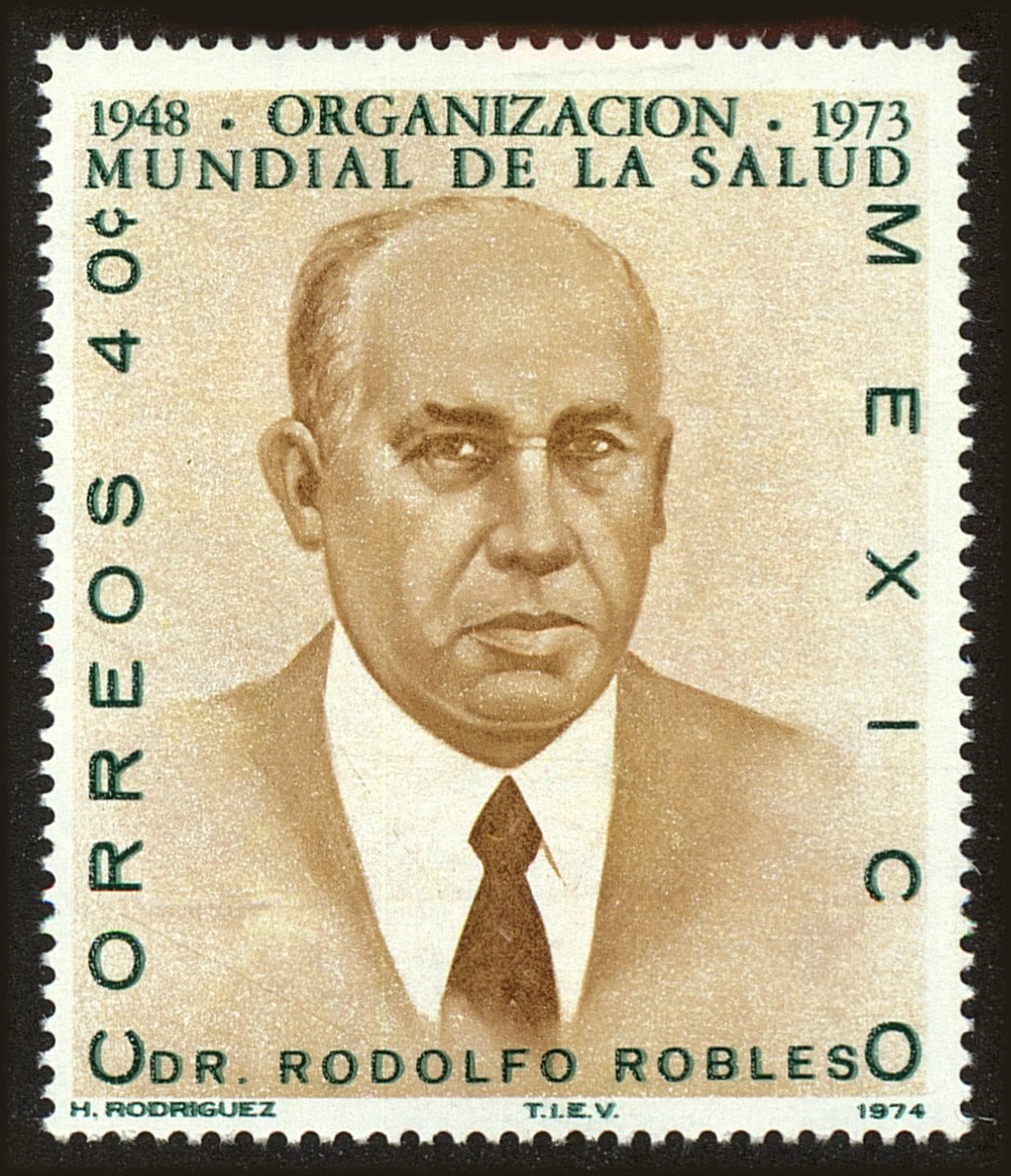 Front view of Mexico 1064 collectors stamp