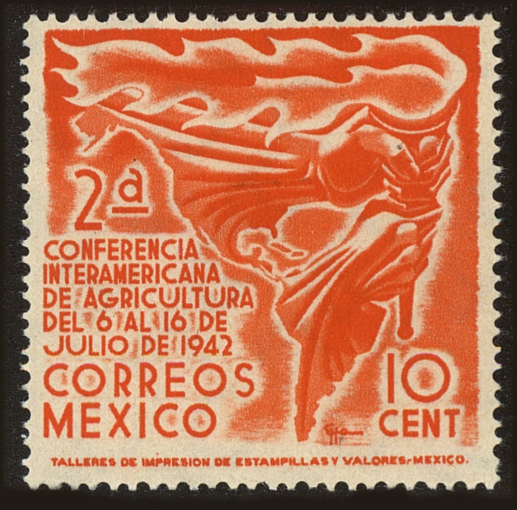 Front view of Mexico 779 collectors stamp