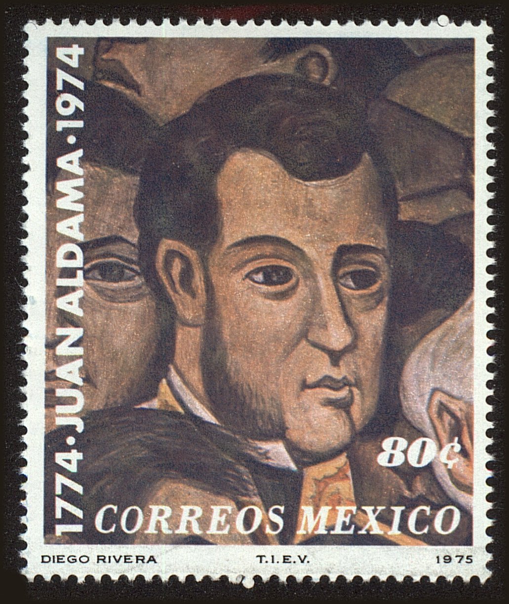 Front view of Mexico 1086 collectors stamp