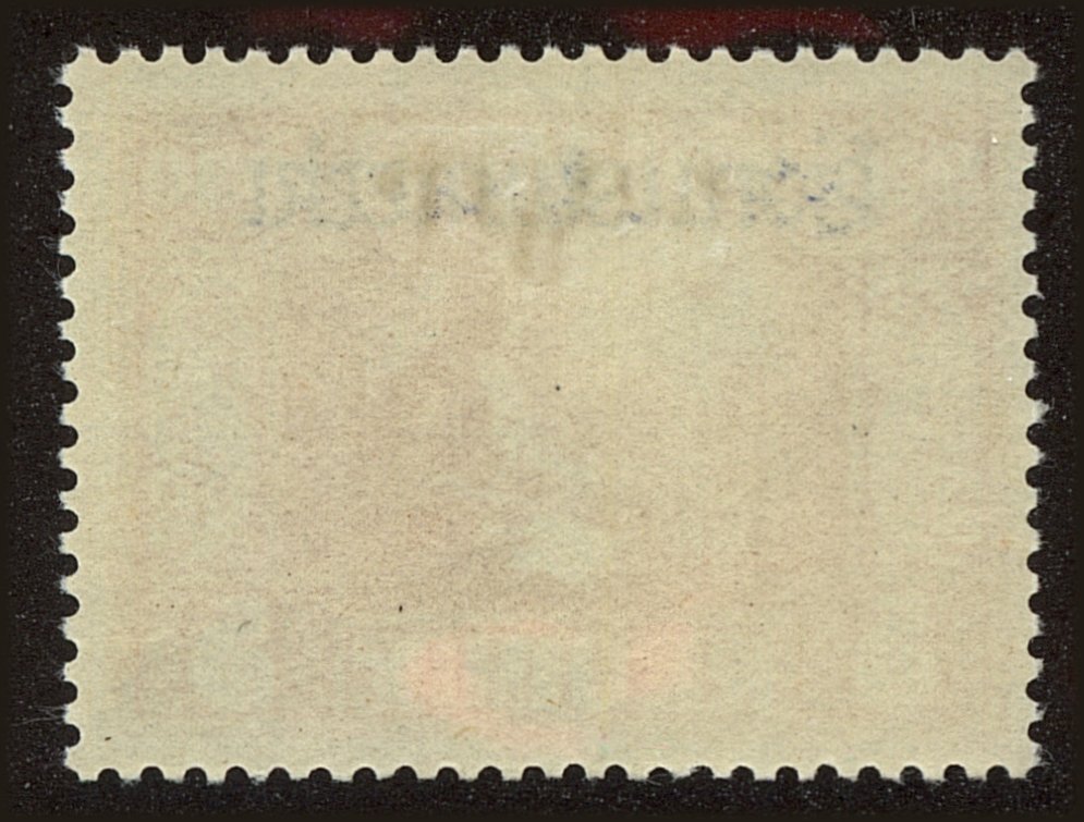 Back view of Iceland OScott #66 stamp