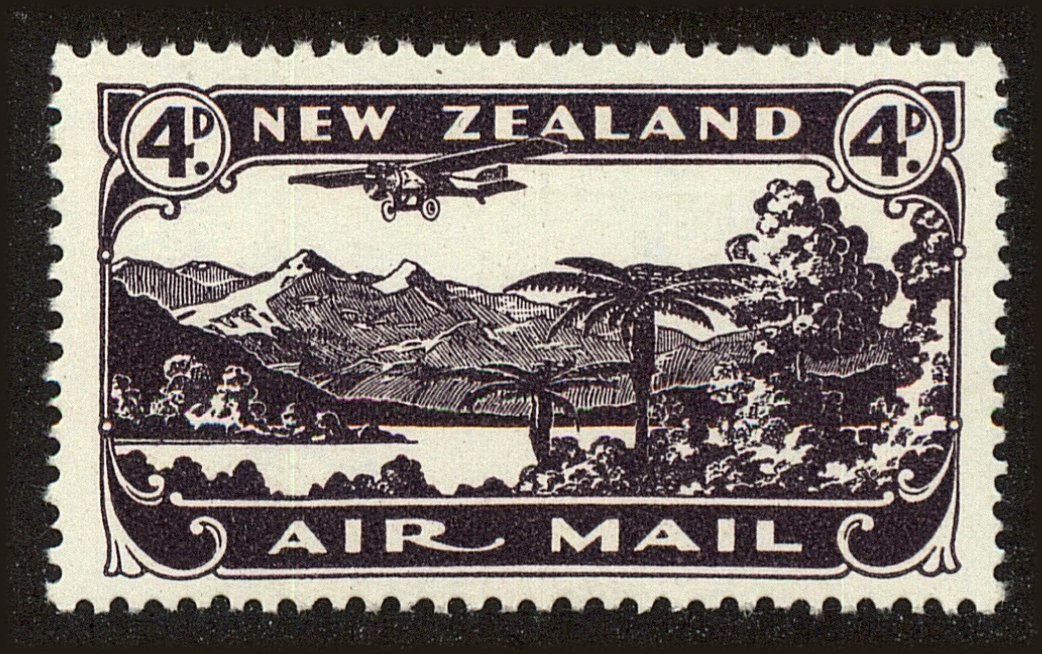 Front view of New Zealand C2 collectors stamp
