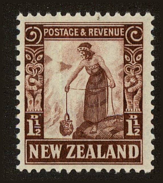 Front view of New Zealand 187 collectors stamp