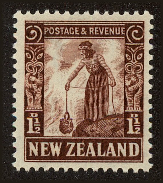 Front view of New Zealand 187 collectors stamp