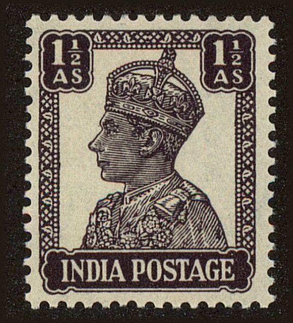 Front view of India 172A collectors stamp