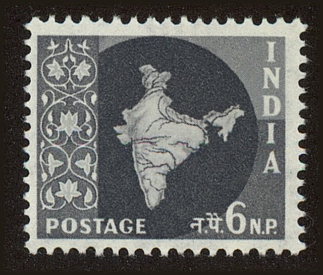 Front view of India 306 collectors stamp