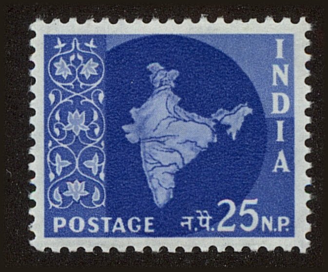 Front view of India 312 collectors stamp