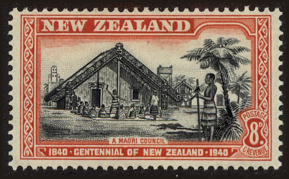 Front view of New Zealand 239 collectors stamp