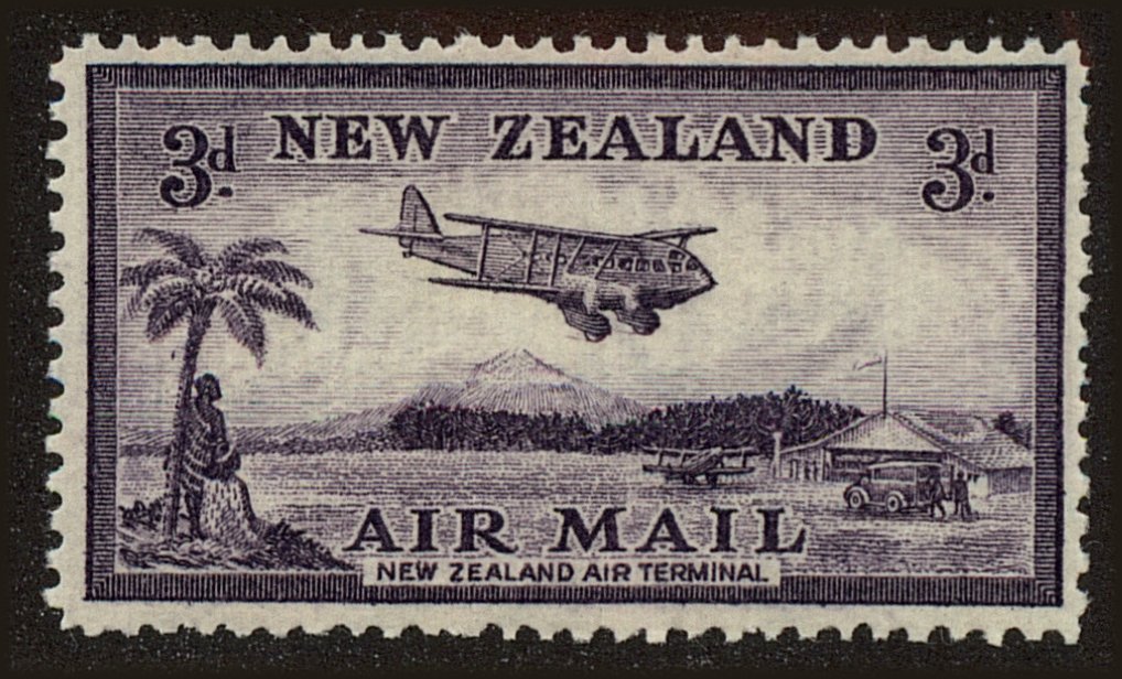 Front view of New Zealand C7 collectors stamp