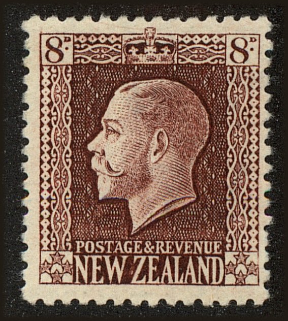 Front view of New Zealand 157 collectors stamp