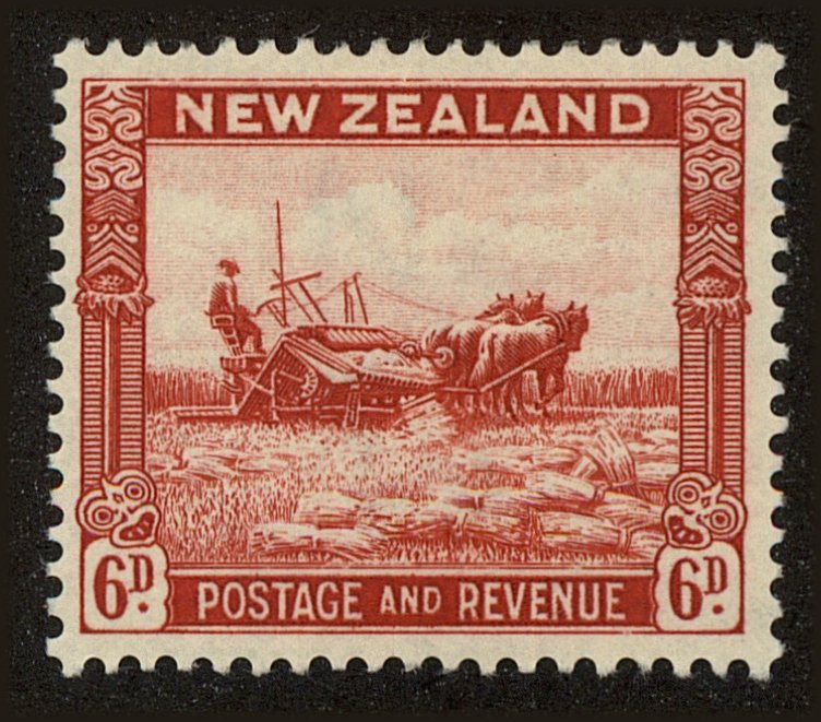 Front view of New Zealand 193 collectors stamp