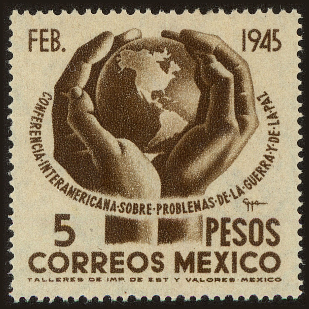 Front view of Mexico 794 collectors stamp