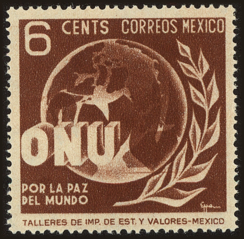 Front view of Mexico 814 collectors stamp