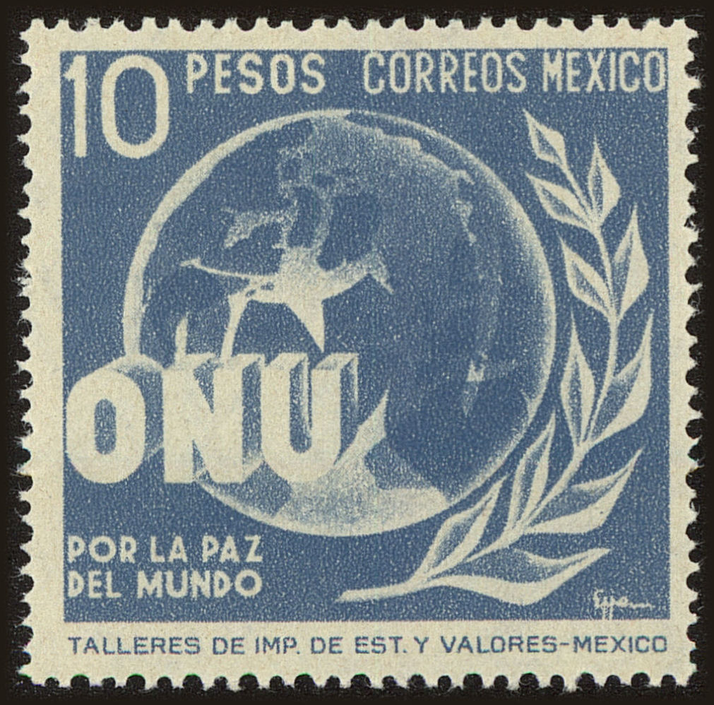 Front view of Mexico 818 collectors stamp