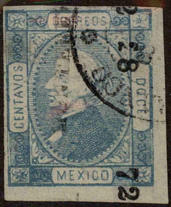Front view of Mexico 82 collectors stamp