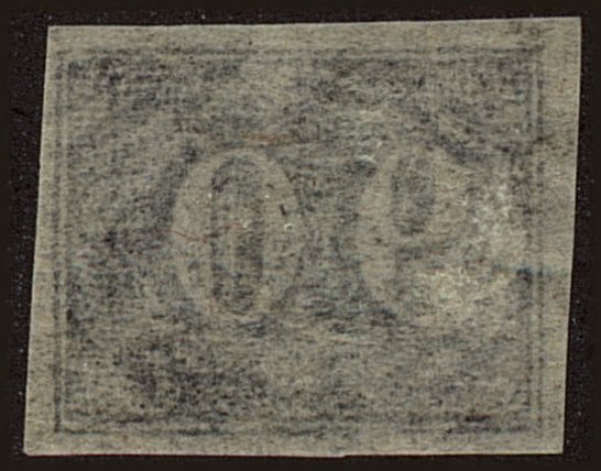 Back view of Brazil Scott #25 stamp