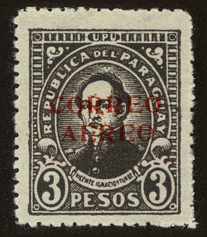 Front view of Paraguay C28 collectors stamp