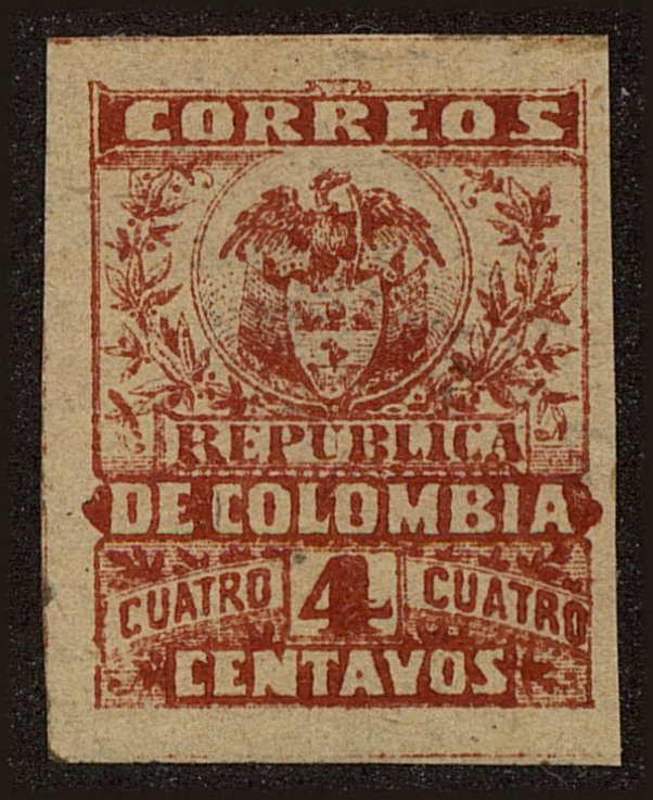 Front view of Colombia 267 collectors stamp