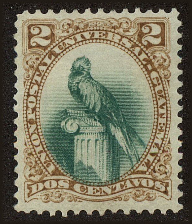 Front view of Guatemala 22 collectors stamp