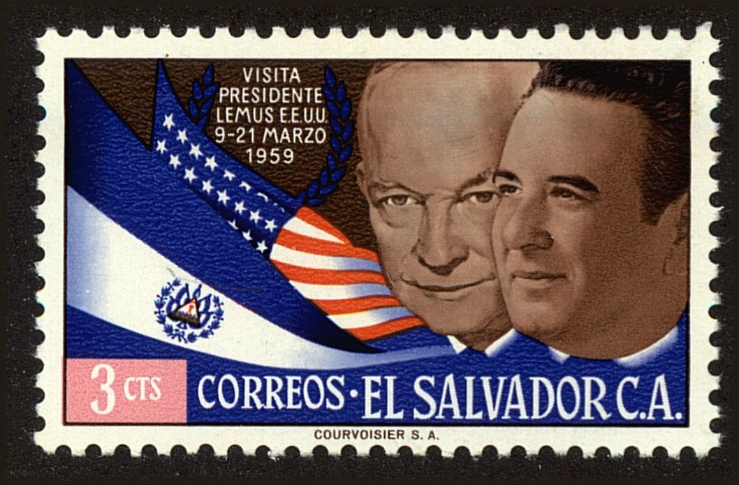 Front view of Salvador, El 703 collectors stamp