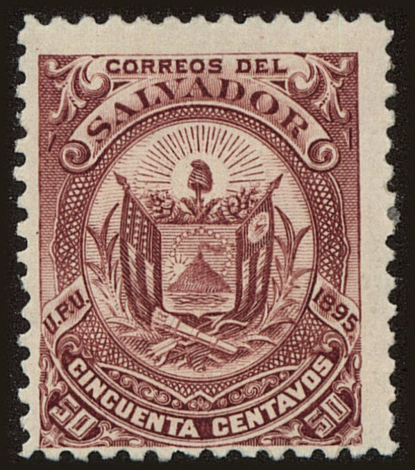 Front view of Salvador, El 127 collectors stamp