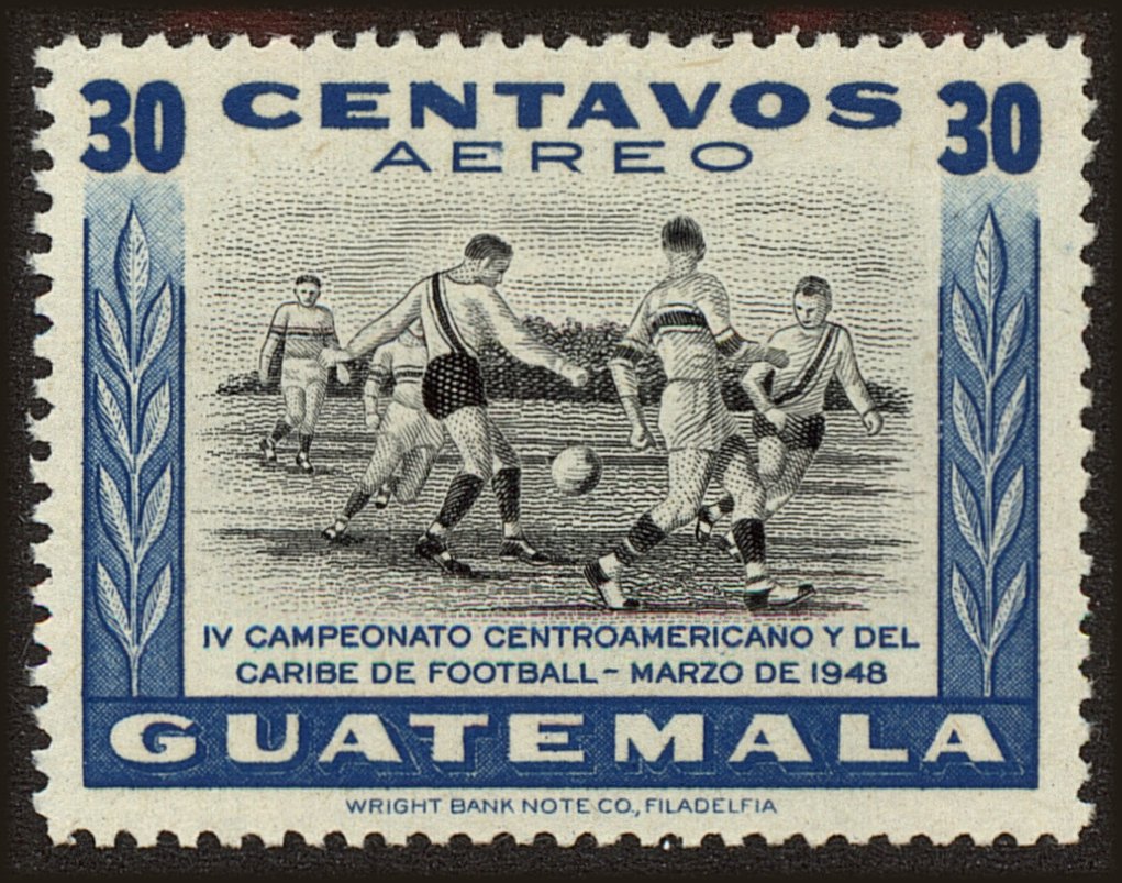 Front view of Guatemala C161 collectors stamp