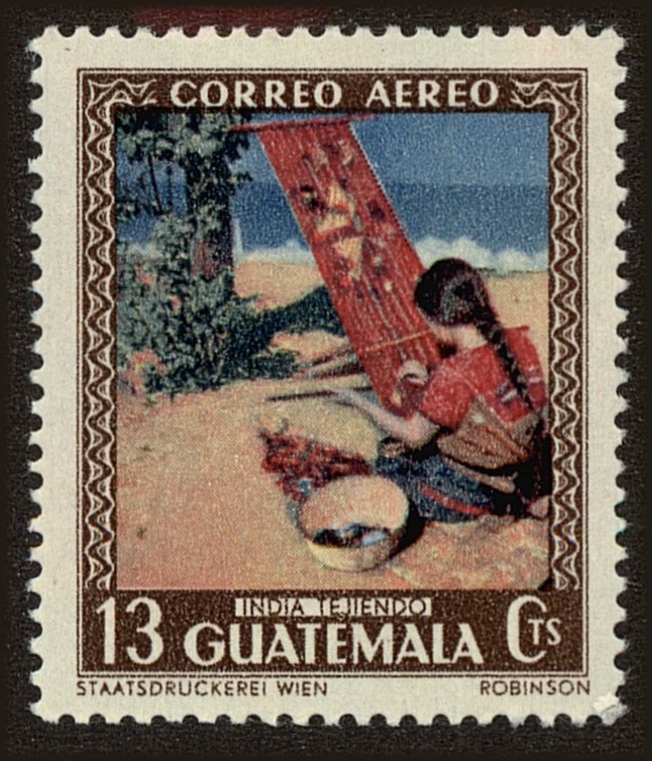 Front view of Guatemala C169 collectors stamp