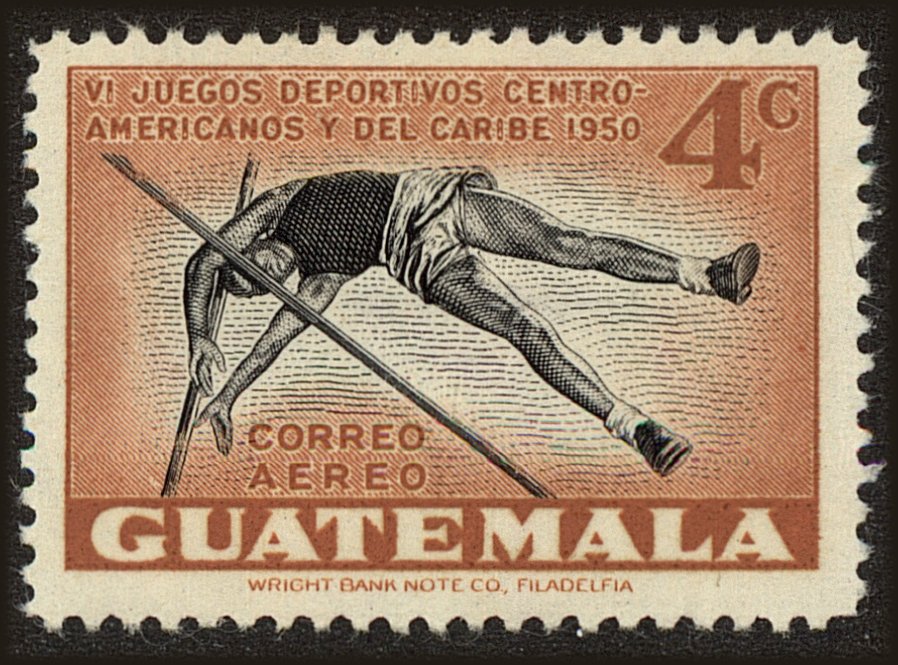 Front view of Guatemala C173 collectors stamp