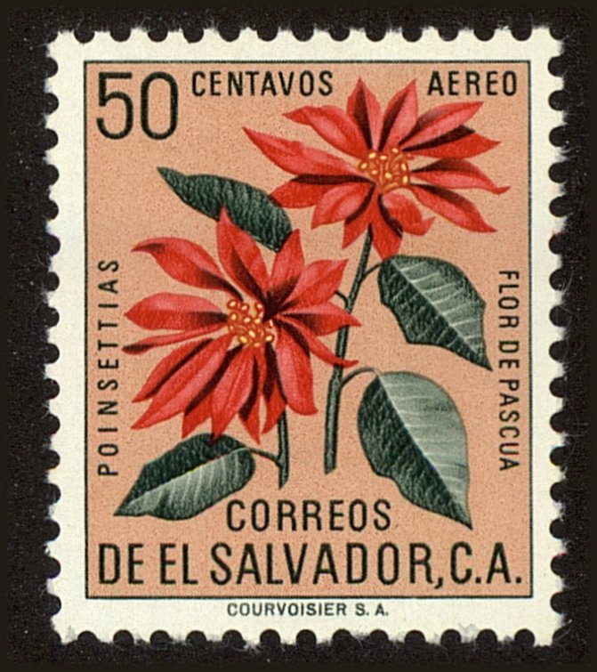 Front view of Salvador, El C191 collectors stamp