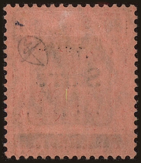 Back view of Saar Scott #16 stamp