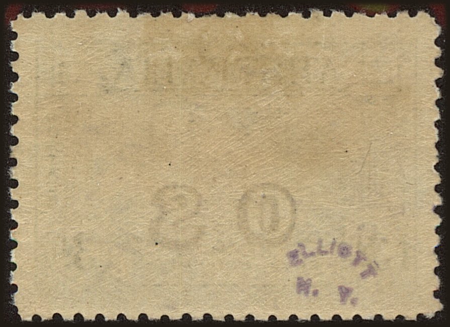 Back view of Australia OScott #2 stamp