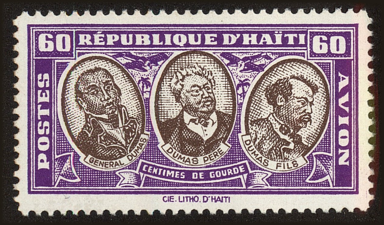 Front view of Haiti C10 collectors stamp