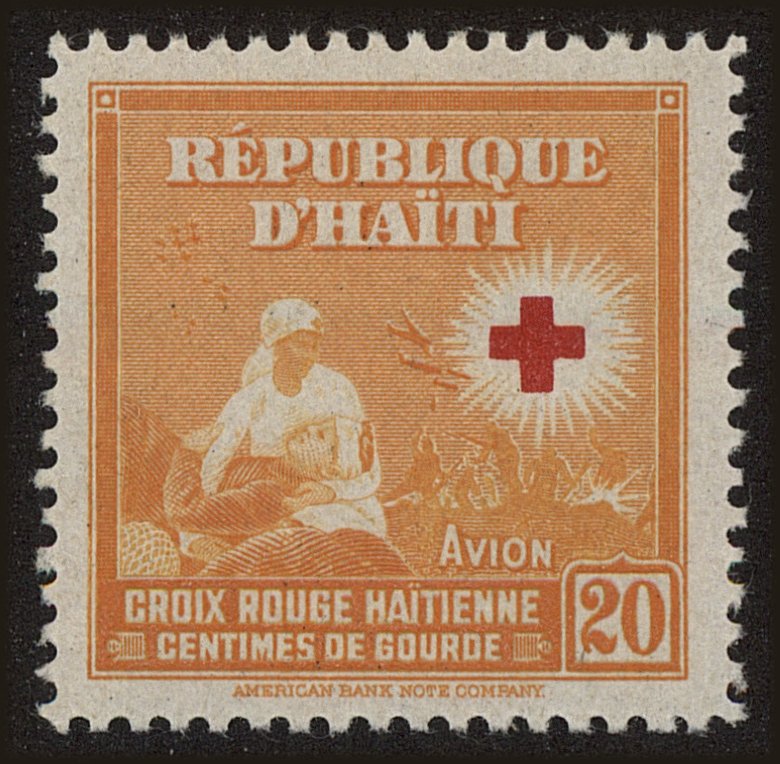 Front view of Haiti C25 collectors stamp