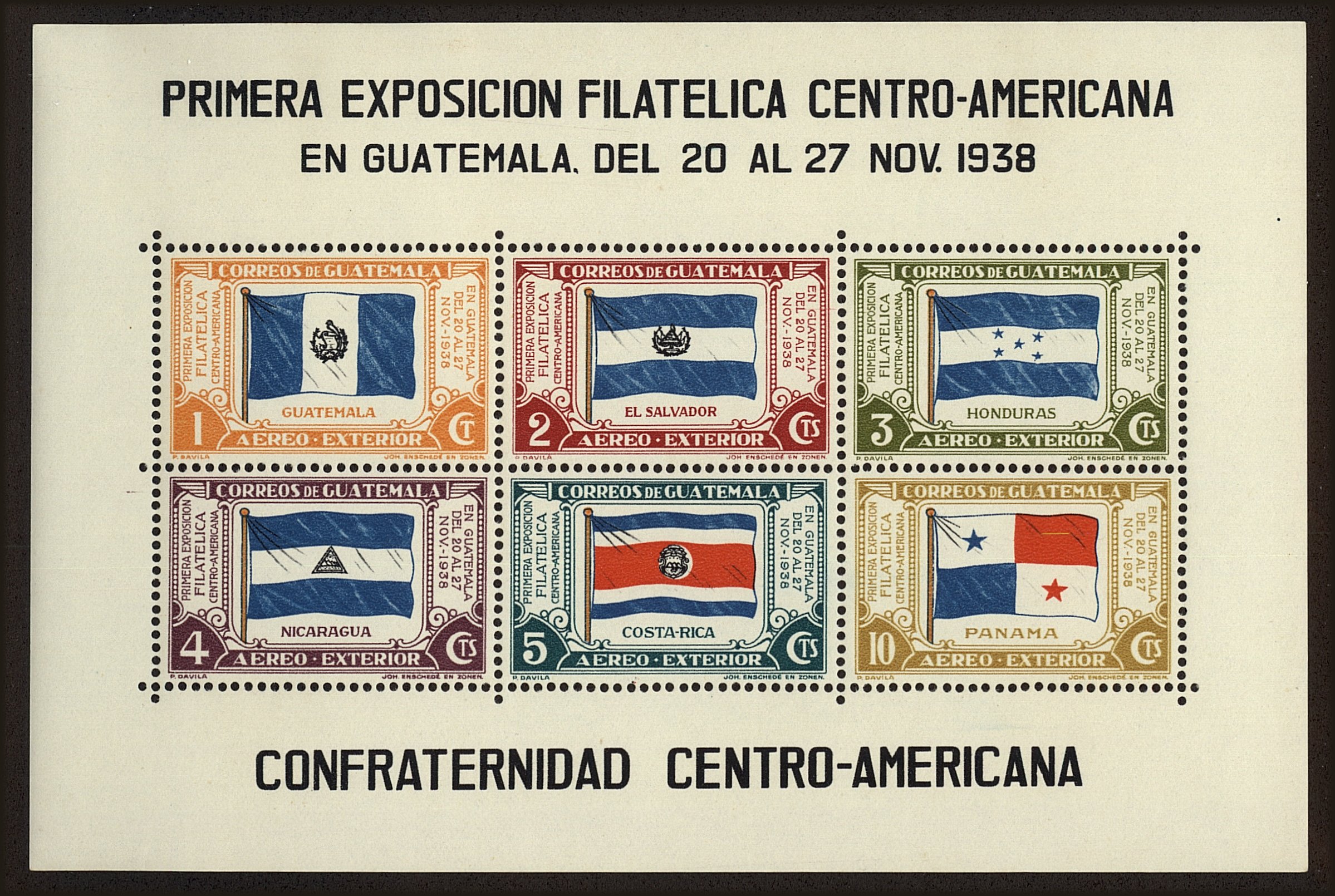 Front view of Guatemala C99 collectors stamp