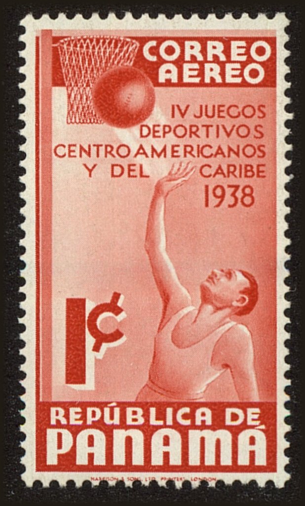 Front view of Panama C43 collectors stamp