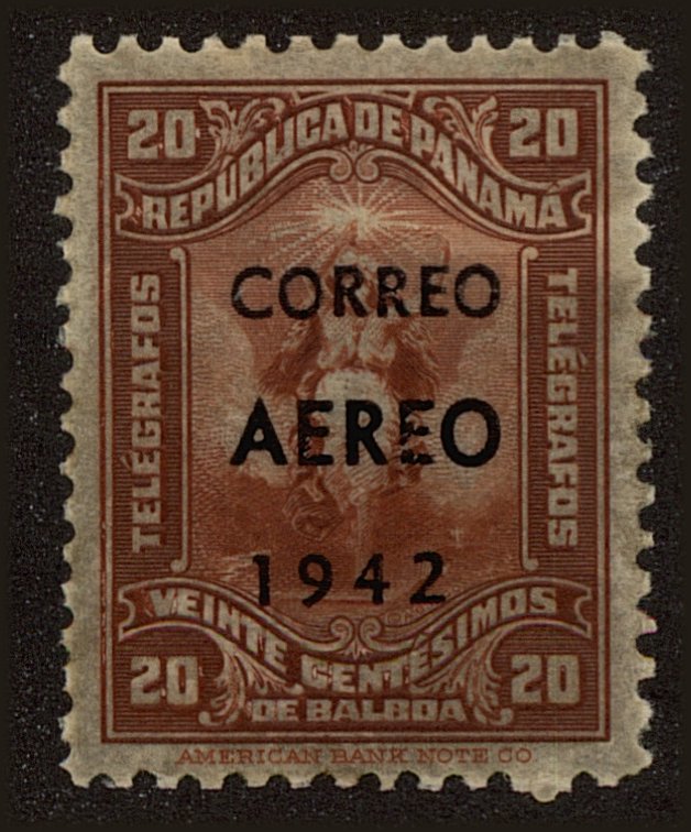 Front view of Panama C72 collectors stamp