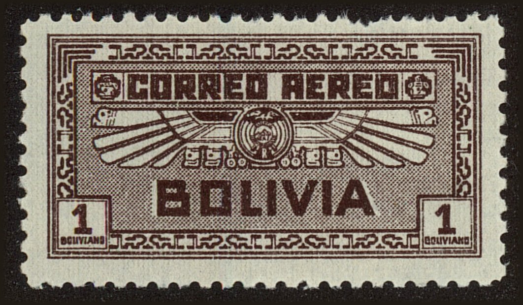 Front view of Bolivia C41 collectors stamp