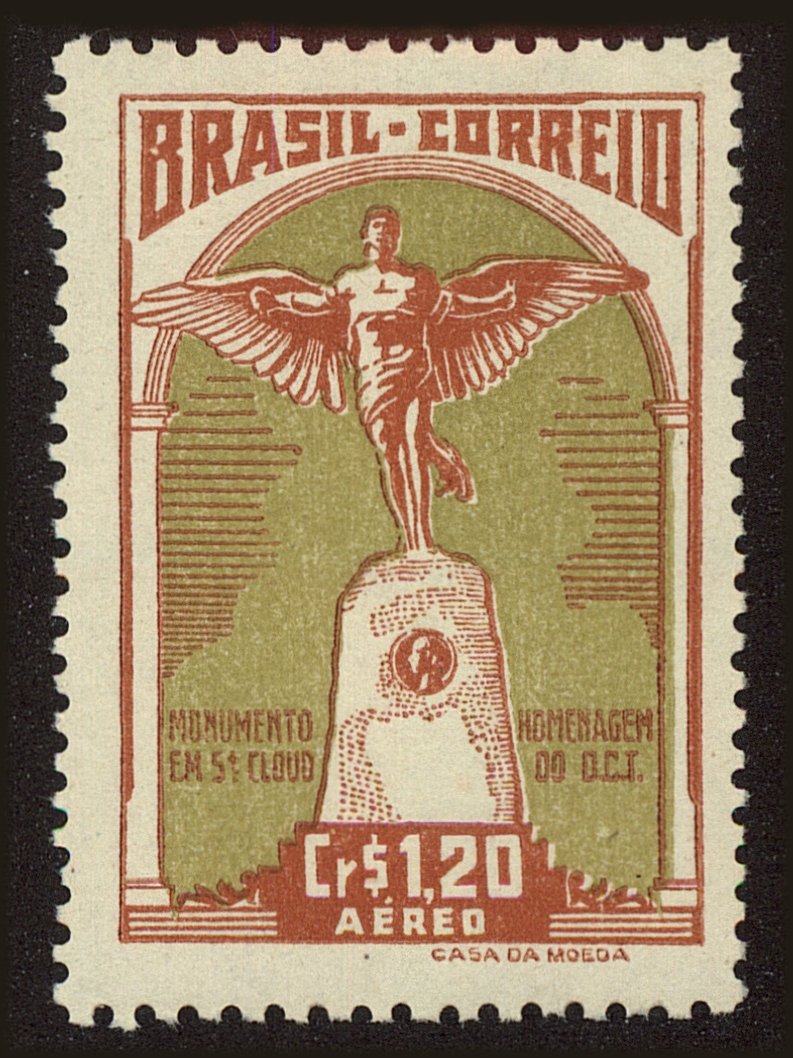 Front view of Brazil C66 collectors stamp