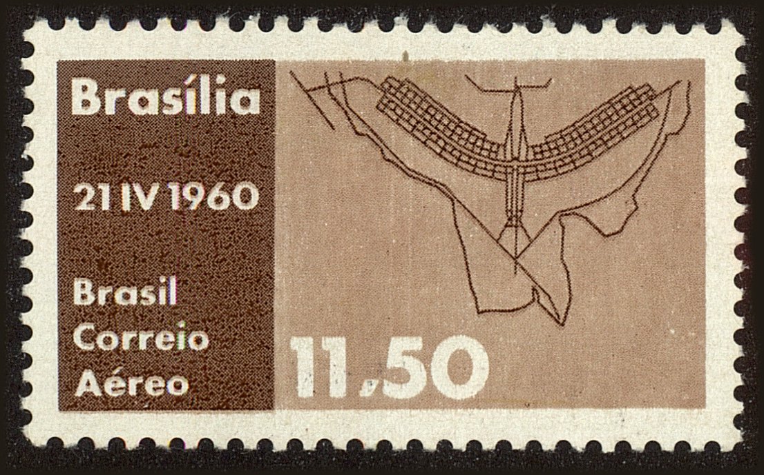 Front view of Brazil C98 collectors stamp