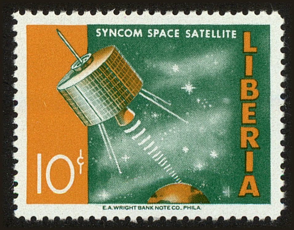 Front view of Liberia 415 collectors stamp