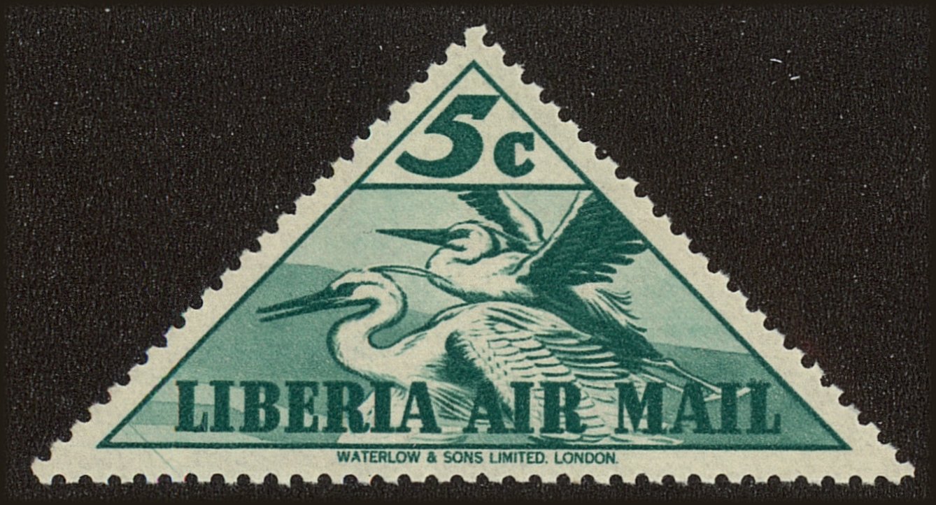 Front view of Liberia C8 collectors stamp