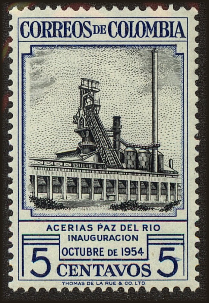 Front view of Colombia 633 collectors stamp