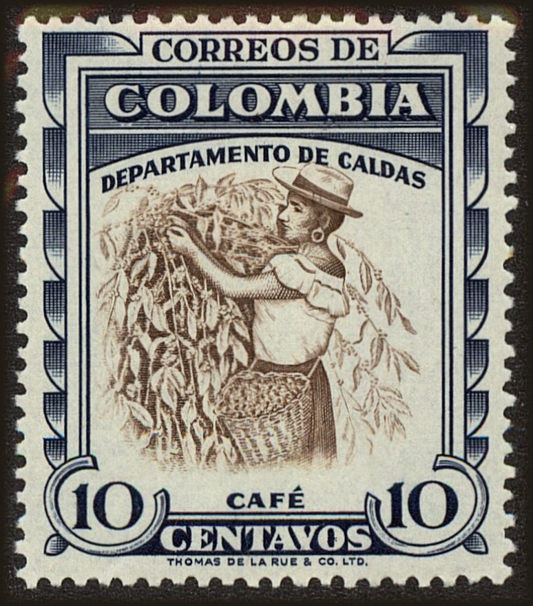 Front view of Colombia 684 collectors stamp
