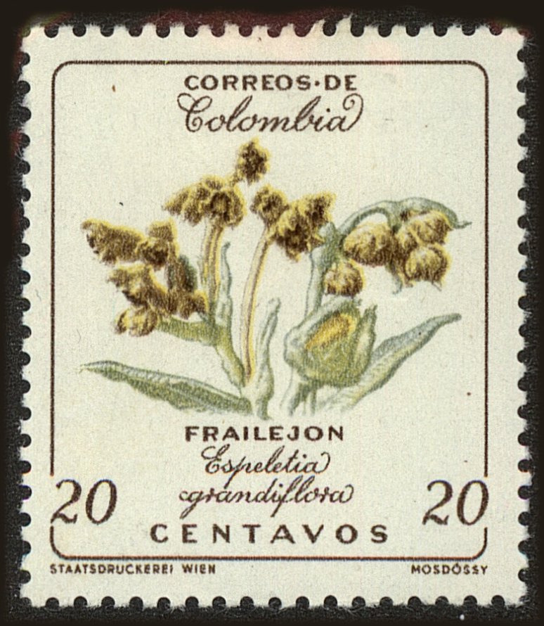 Front view of Colombia 717 collectors stamp