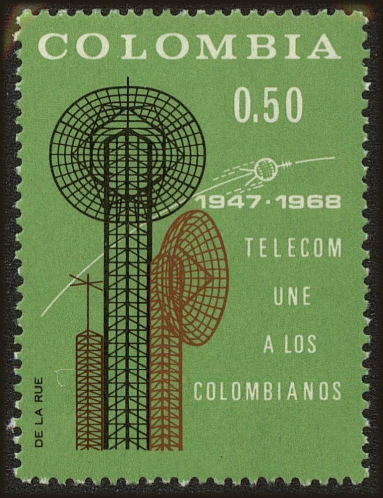Front view of Colombia 774 collectors stamp