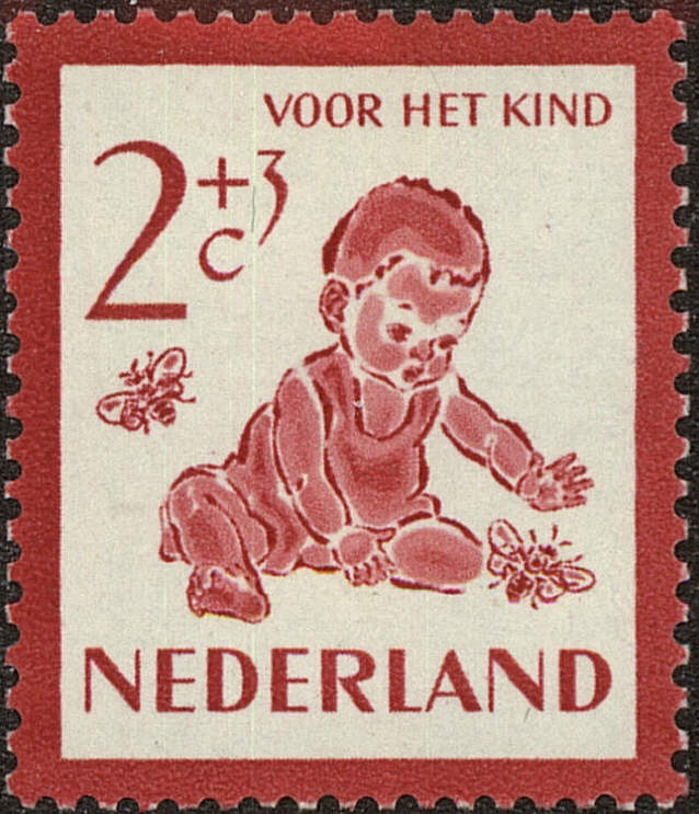 Front view of Netherlands B219 collectors stamp